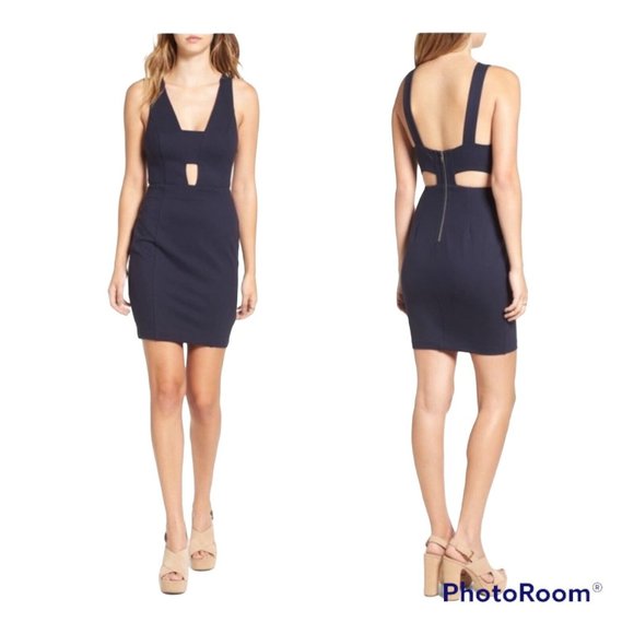 ASTR The Label Navy Blue Cocktail Dress XS Semi-formal Homecoming - Picture 1 of 10